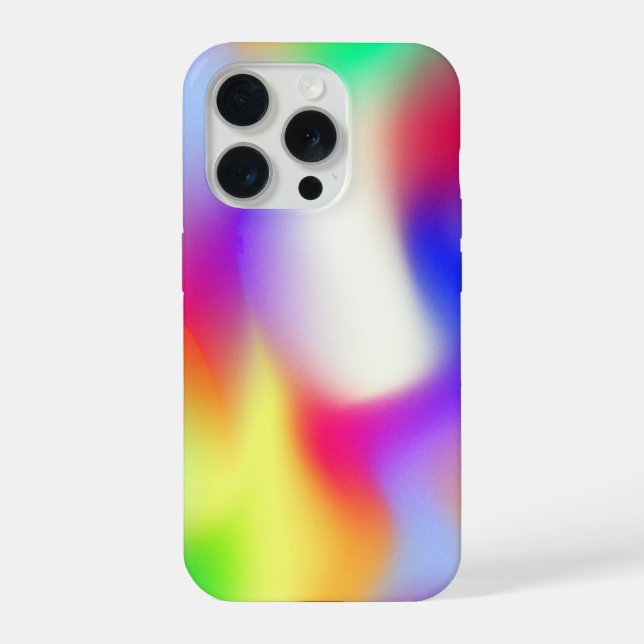 Coque iPhone Dégradé de couleurs arc-en-ciel  (Verso)