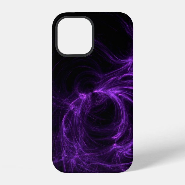 Coque iPhone Dégradé de fond en spirale de fractales (Verso)
