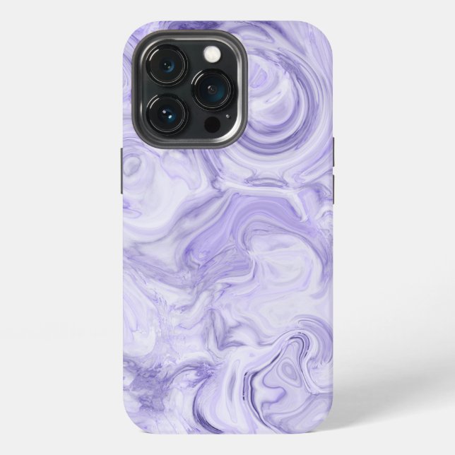 Coque iPhone Dégradé de marbre violet foncé (Dos)