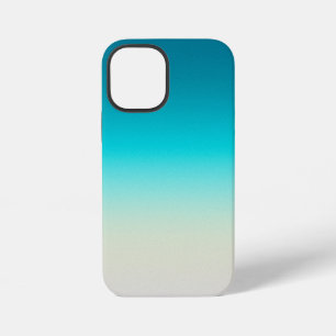 Coque iPhone 12 Mini Dégradé de sarcelle moderne ombré