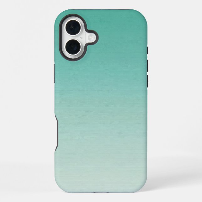 Coque iPhone dégradé de vert menthe (Verso)