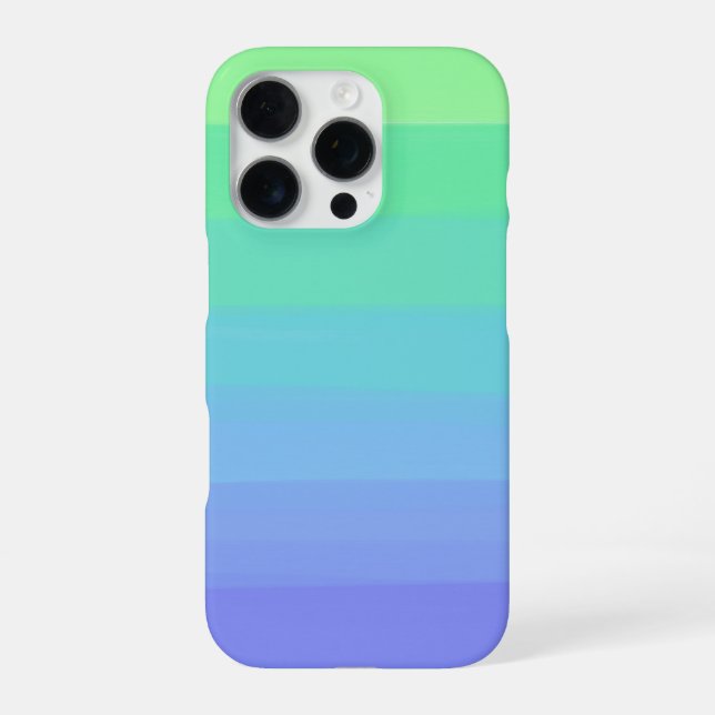 Coque iPhone Dégradé de verts et de bleus vifs (Verso)