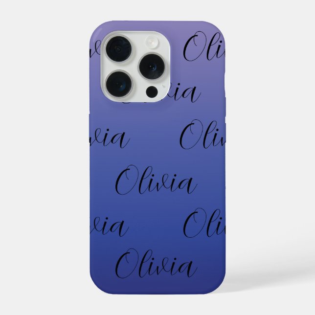 Coque iPhone Dégradé de violet et de bleu (Verso)