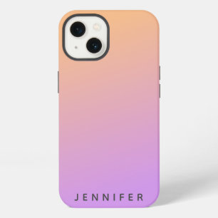 Etui iPhone 13 Dégradé Moderne Fondu Coucher de Soleil Orange V