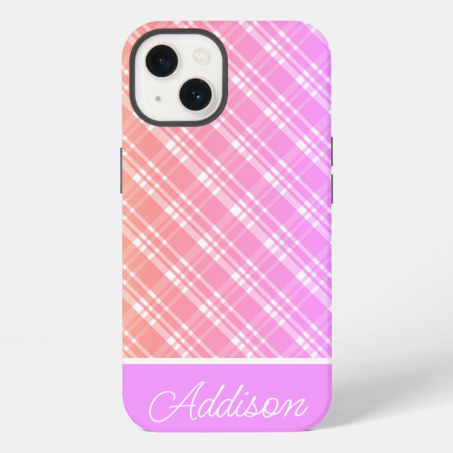 Coque iPhone Dégradé orange et violet  (Verso)