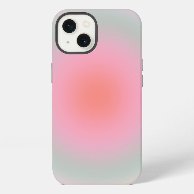 Coque iPhone Dégradé Pastel Minimaliste Aura (Verso)