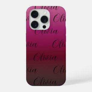 Coque iPhone 15 Pro Dégradé rose vin