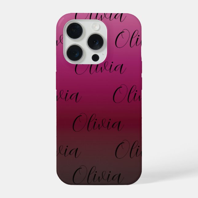 Coque iPhone Dégradé rose vin (Verso)
