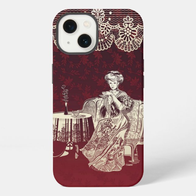 Coque iPhone Dégustation de thé (Verso)
