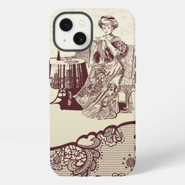 Coque iPhone Dégustation de thé (Verso)