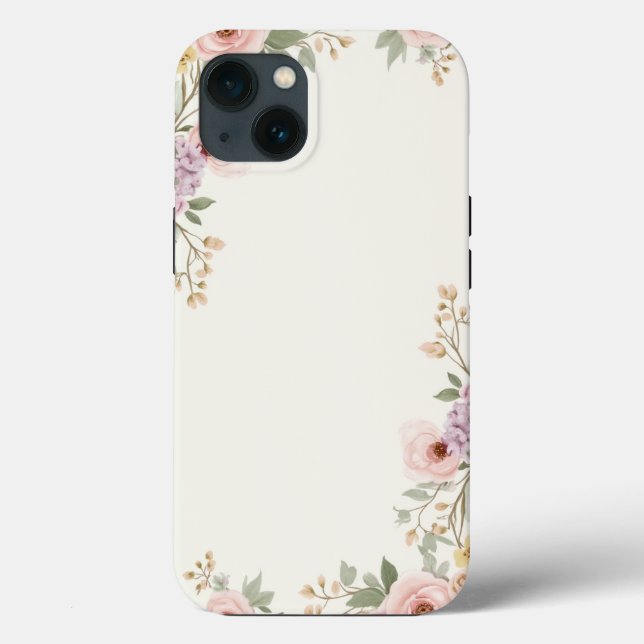 Coque iphone d'élégance florale douce (Verso)