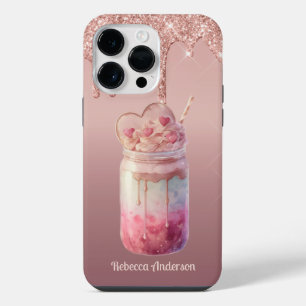 Coque Pour Pour iPhone 14 Pro Max Délicieux dessert de thé au lait avec boba bulle
