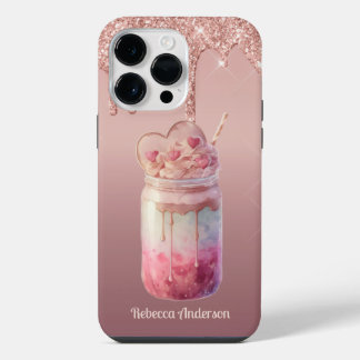 Coque Pour Pour iPhone 14 Pro Max Délicieux dessert de thé au lait avec boba bulle