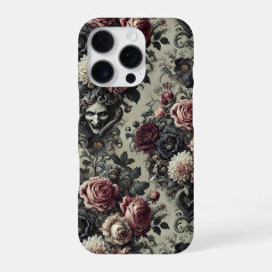 Coque iPhone 16 Pro 🩸 Dellamorte Dellamore - Design Floral gothique