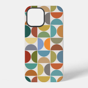 Coque iPhone 12 Demi-cercles MCM Grand motif couleur sur crème