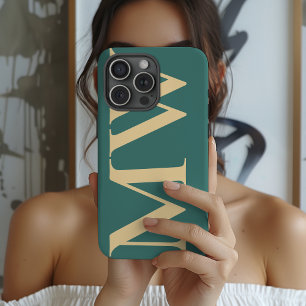 Coque iPhone 15 Pro Demoiselle d'honneur   Élégante initiale de mariag