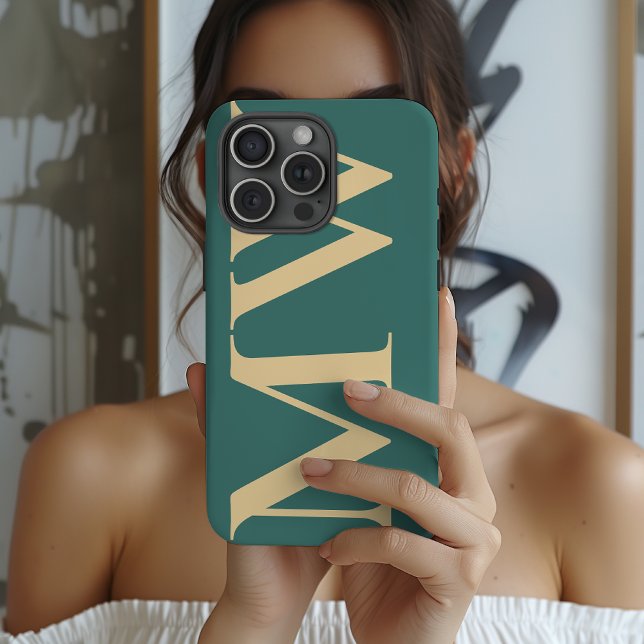 Coque iPhone Demoiselle d'honneur | Élégante initiale de mariag (Personalized Initial Phone Case – Monogram Gift for Her or Him, Friends, Coworkers, & Birthday)