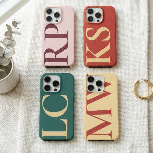 Coque iPhone 15 Pro Demoiselle d'honneur Élégante initiale de mariag