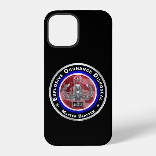 Coque iPhone Démolition de munitions explosives (EOD) Maître Bl (Verso)