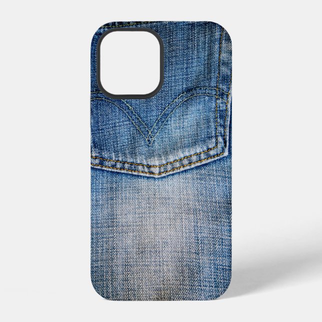 Coque iPhone denim bleu (Verso)