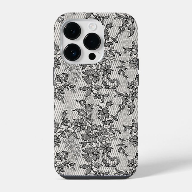 Coque iPhone Dentelle noire (Verso)
