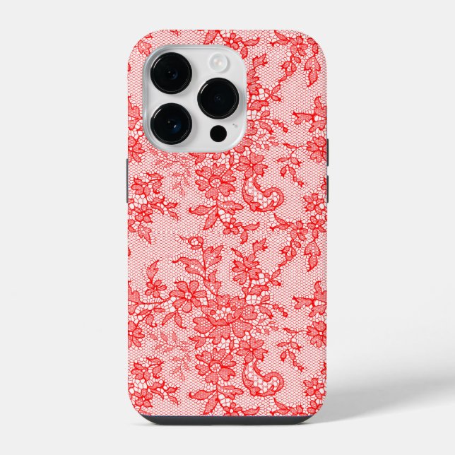 Coque iPhone Dentelle rouge (Verso)