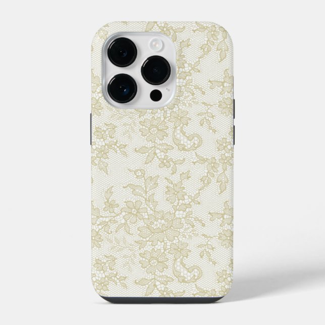 Coque iPhone Dentelle Vanille (Verso)