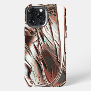 Etui iPhone 13 Pro Max Dernier recyclage d'image numérique, du brun rouge