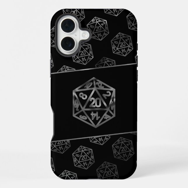 Coque iPhone Dés à jouer RPG | Jeu de rôle rétro sur table Fant (Verso)