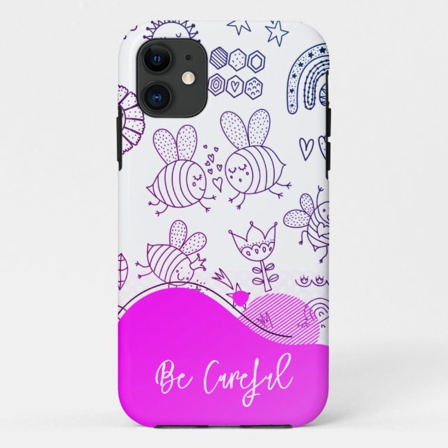 Coque iphone des abeilles mignonnes Bumble (Dos)