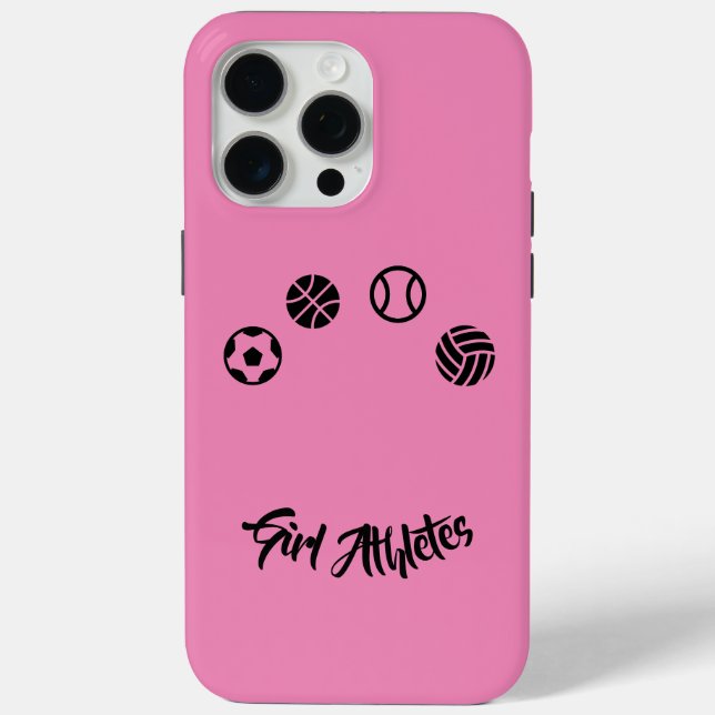 Coque iphone des athlètes de sexe féminin rose (Verso)