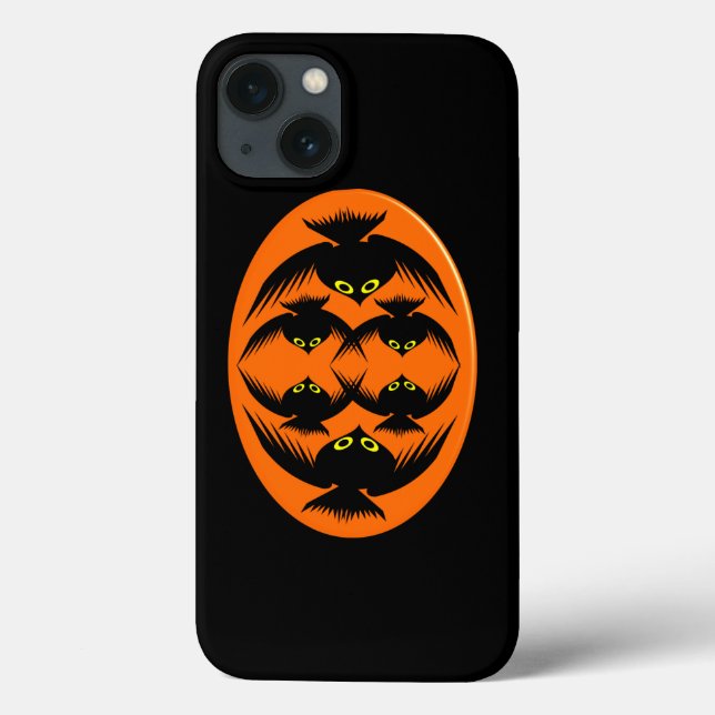 Coque iphone des corbeaux d'Halloween (Verso)