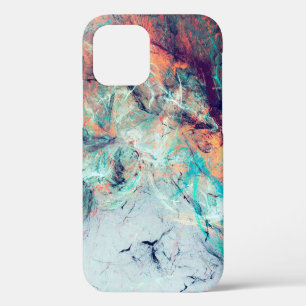 Coque iPhone 12 Des éclats artistiques lumineux. Abstraite peintur