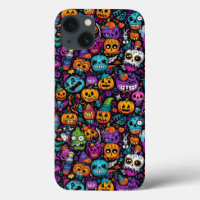 Coque iphone des monstres d'Halloween