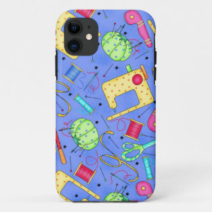 Coque iphone des notes de couture bleu périphériqu