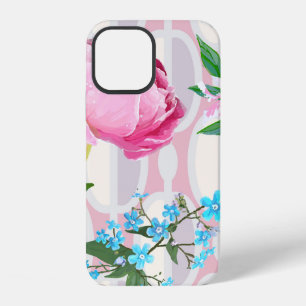 Coque iPhone 12 Des pivoines et des oubliettes. Arrière-plan trans