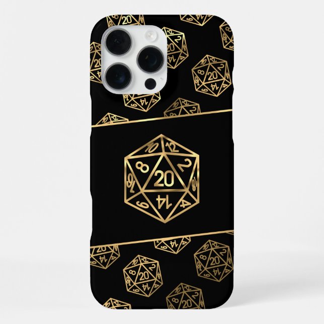 Coque iPhone Dés RPG | Gold Imaginaire Old School Tabletop Game (Verso)