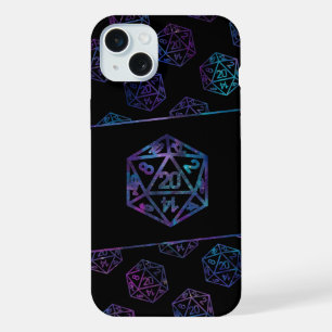 Coque iPhone 15 Plus Dés RPG Joueur de jeu de rôle rétro sur table Ne