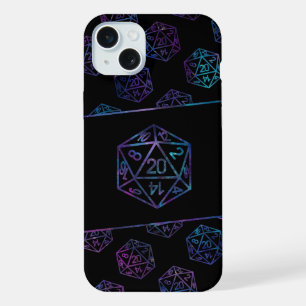 Coque iPhone 15 Plus Dés RPG   Nebula Imaginaire Retro Tabletop PnP Gam