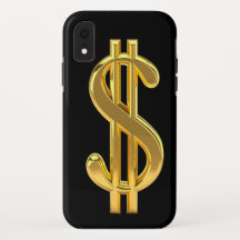 coque iphone des signes en dollars d'or