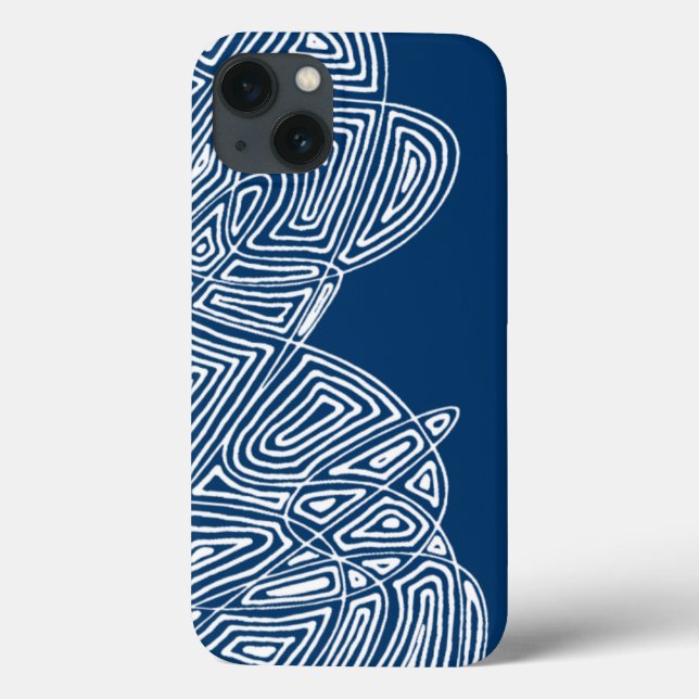 Coque iphone des vagues bleues (Verso)