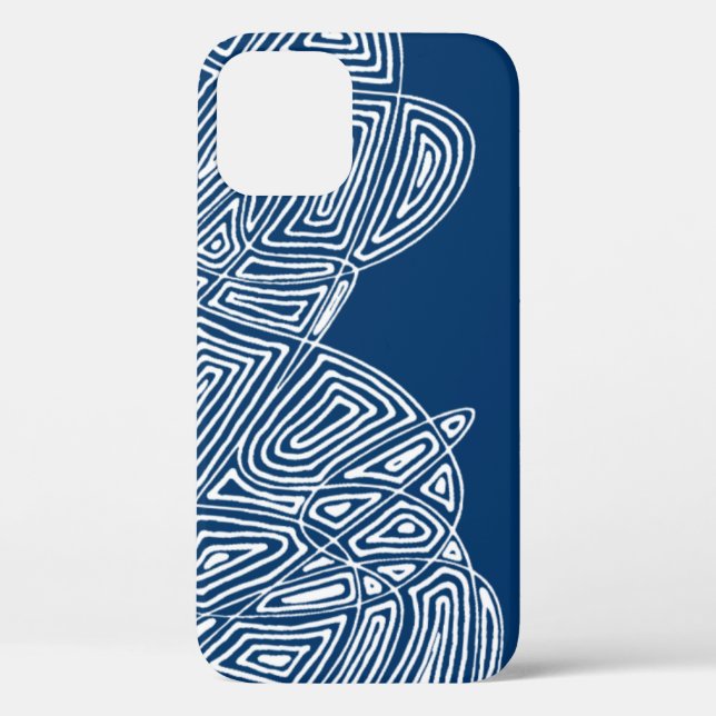 Coque iphone des vagues bleues (Verso)