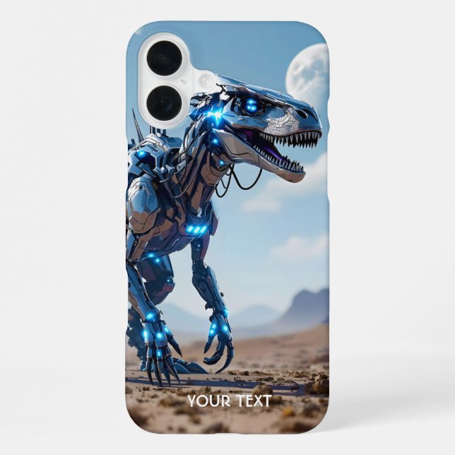 Coque iPhone Désert de Cyborg Dinosaur Imaginaire mignon (Verso)