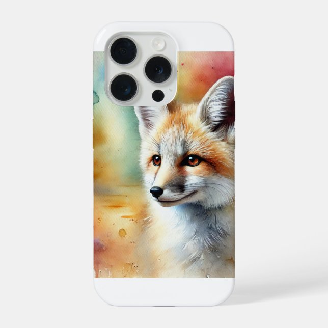 Coque iPhone Desert Fox Serenity 220824AREF113 - Watercolor (Verso)