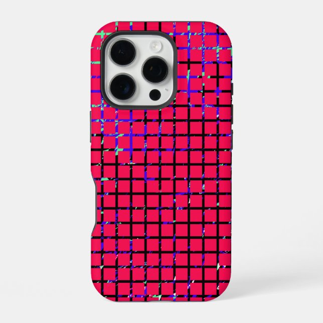 Coque iPhone Design À damiers Motif chic (Verso)