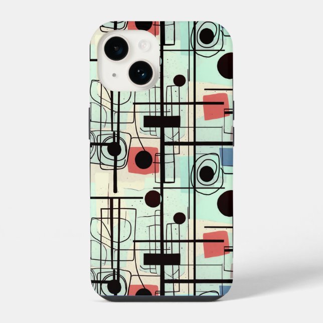 Coque iPhone Design abstrait moderne, lignes dynamiques Lancer  (Verso)