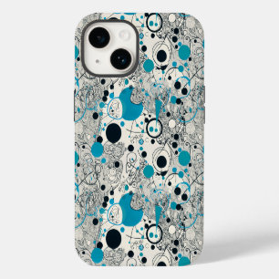 Coque Pour iPhone 14 Design abstrait moderne, lignes fluides Lancer l'o