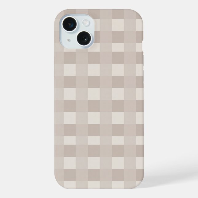 Coque iPhone Design carreau minimal beige (Verso)