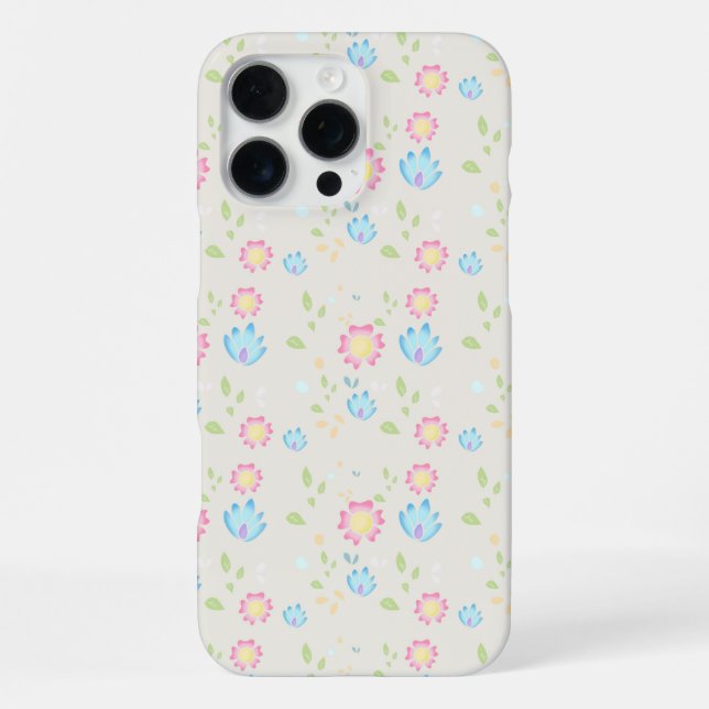 Coque iPhone Design de fleurs de printemps mignonnes (Verso)