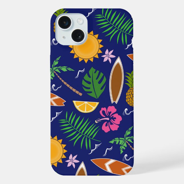Coque iPhone Design de plage d'été (Verso)